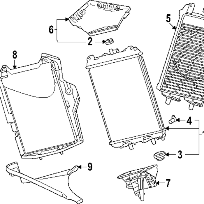 New Genuine Chevy Corvette Radiator Support Duct Left (2024-2025) OE 85592494