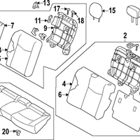 New Genuine Nissan Headrest Assy Rear Seat 864305SA0C / 86430-5SA0C OEM