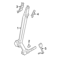 New Genuine Nissan Belt Assy-Tongue, Pretension Frt Rh OE 868849UF8A
