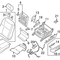 New Genuine Nissan Switch Assy-Front Seat 87016JM00A / 87016-JM00A OEM