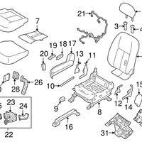 New Genuine Nissan Finisher Seat 873303TA0A / 87330-3TA0A OEM