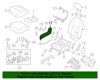 New Genuine Nissan Finisher Seat 873303TA0A / 87330-3TA0A OEM