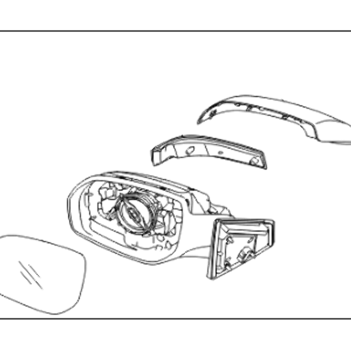 New Hyundai Outside Rear View,LH Mirror Assembly (2013-2015) OE 87610B8038