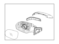 New Hyundai Outside Rear View,LH Mirror Assembly (2013-2015) OE 87610B8038