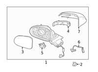 Genuine Hyundai Santa Fe Front Door Mirror Assembly Right (2020) OE 87620S2280