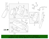 New Genuine Nissan Hook-Cushion, Rear Seat OE 883040M001
