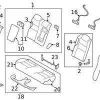New Genuine Nissan Hook-Cushion, Rear Seat OE 883040M001