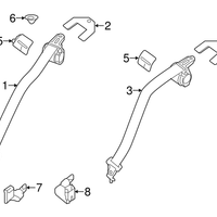 New Genuine Nissan Seat Belt Kit-Rr Seat Tongue 888443RM8A / 88844-3RM8A OEM