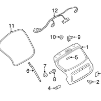 New Genuine Nissan Stay Assy - Back Door, Rh 904501KA2A / 90450-1KA2A OEM