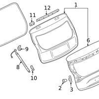 New Genuine Nissan Stay Assy Back Door,Lh 904515AA0A / 90451-5AA0A OEM