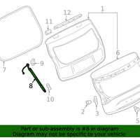 New Genuine Nissan Stay Assy Back Door,Lh 904515AA0A / 90451-5AA0A OEM