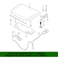New Genuine Nissan Stud-Ball, Gas Stay OE 904567Z010