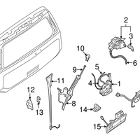 New Genuine Nissan Handle-Tailgate 90606ZQ78A / 90606-ZQ78A OEM