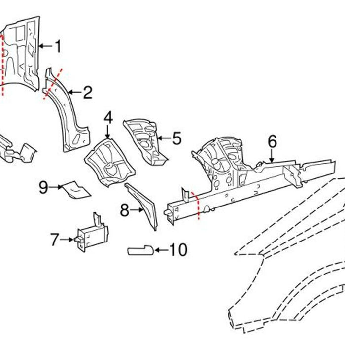 New Genuine Mercedes-Benz Sprinter Fender Rail Bracket Right OE 9066220914