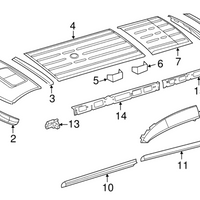 Genuine Sprinter 2500 3500 Roof Side Rail Molding Trim Cover Right OE 9066374319