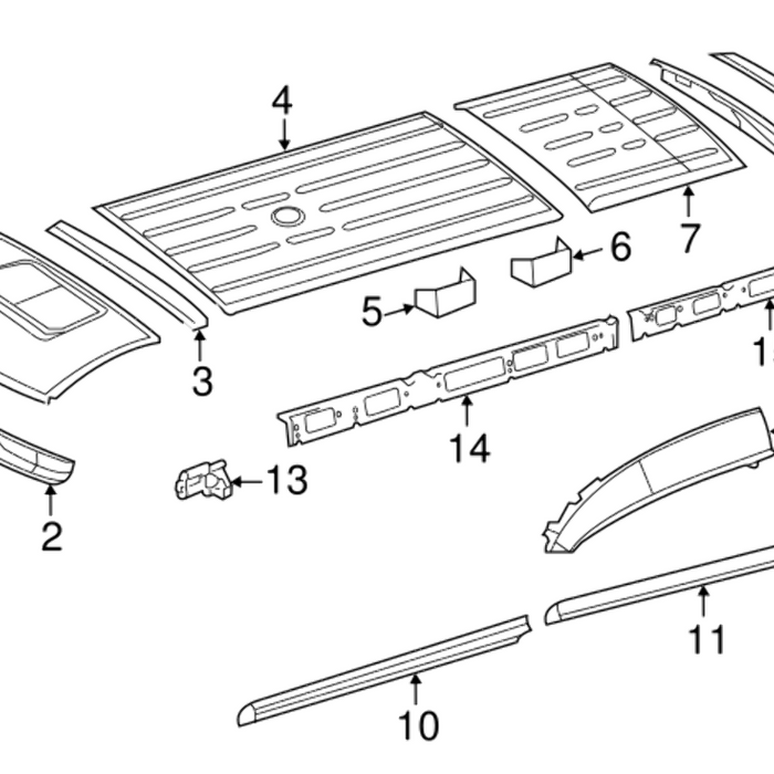 Genuine Sprinter 2500 3500 Roof Side Rail Molding Trim Cover Right OE 9066374319
