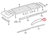 Genuine Sprinter 2500 3500 Roof Side Rail Molding Trim Cover Right OE 9066374319