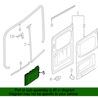 New Genuine Nissan NV Rear Door Window Screen Back (2012-2019) OE 908611PA1A
