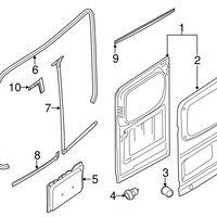 New Genuine Nissan NV Rear Door Window Screen Back (2012-2019) OE 908611PA1A