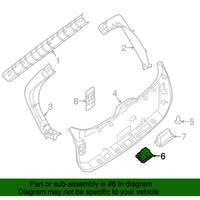 New Genuine Nissan Finisher Assy Auto Back Door Sw 909703JA0A / 90970-3JA0A OEM