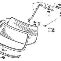 New Genuine Honda Acura Rear Windshield Fastener B (1994-2020) OE 91568SV4003