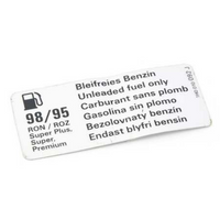 New Genuine Porsche Fuel Label Information Sticker (2003-2010) OE 95500611710