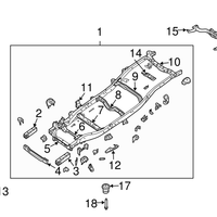 New Genuine Nissan Body Mounting Cushion Insulator 3rd (2004-2023) OE 95530ZE00A