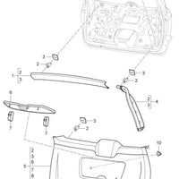 New Genuine Porsche Cayenne Rear Lock Cover Covering Trim OE 95855552001DE1