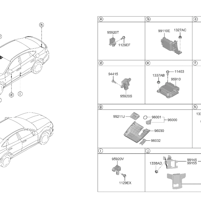 Genuine Hyundai Sonata Multi Sensor Cover Blanking (2020-2021) OE 96032L0000