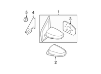 Genuine Nissan Sentra Door Mirror Cover Skull Cap Right (2007-2012) 96301ET03E