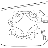 New Genuine Nissan  Door Mirror Glass Assembly Right OE 963654BA1A