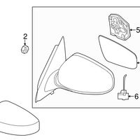New Genuine Nissan Pathfinder Glass Mirror Left OE 963663KS0B