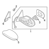 New Genuine Nissan Maxima Front Door Mirror Cover Trim Left (09-14) OE 963749N80A