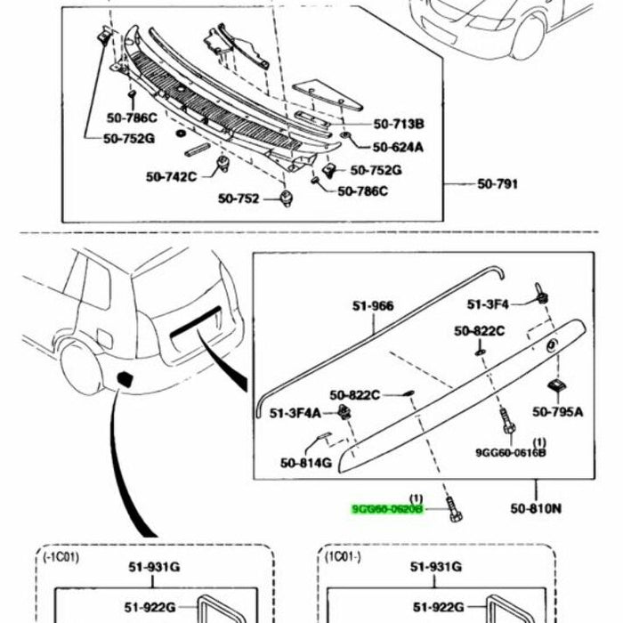 New Genuine Mazda Radiator Core Support Screw Tapping OE 9GG600620B