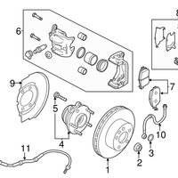 Genuine Nissan Infiniti Disk Brake Hardware Kit Front (Hardware Only) D10803JA0A