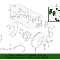 Genuine Nissan Infiniti Disk Brake Hardware Kit Front (Hardware Only) D10803JA0A