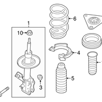 New Genuine Nissan Strut Kit-Front Suspension,Rh E43025HA2B / E4302-5HA2B OEM