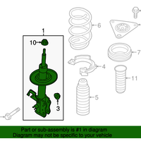 New Genuine Nissan Strut Kit-Front Suspension,Rh E43025HA2B / E4302-5HA2B OEM