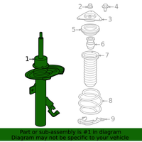 New Genuine Nissan Sentra Front Strut Assembly Left (2020-2024) OE E4C036LB1PNW