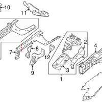 New Genuine Nissan Support-Radiator Core Side, Lh OE F25214BAMA