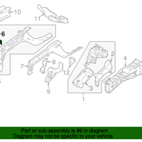 New Genuine Nissan Support-Radiator Core Side, Lh OE F25214BAMA