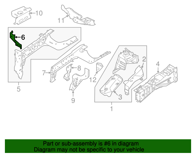 New Genuine Nissan Support-Radiator Core Side, Lh OE F25214BAMA