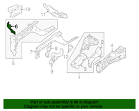 New Genuine Nissan Support-Radiator Core Side, Lh OE F25214BAMA