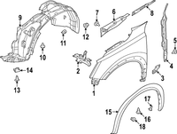 New Genuine Nissan Stay-Front Fender,Rh OE F31806TAMA