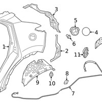 New Genuine Nissan Extension-Fender,Rear Lh G81175RLAA / G8117-5RLAA OEM
