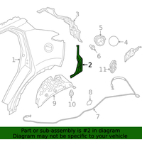 New Genuine Nissan Extension-Fender,Rear Lh G81175RLAA / G8117-5RLAA OEM