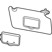 New Genuine Ford Sun Visor Assembly (2016-2019) OE GB5Z-7804104-BB