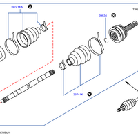 New Genuine Nissan Murano Drive Shaft Rear CV Axle (2015-2024) C96005AA0JNW