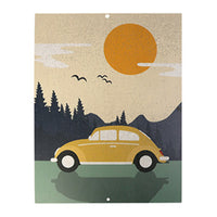 New Genuine Volkswagen Beetle Wood Sign Decor OE DRG04090