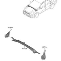 Genuine Kia Forte Windshield Wiper Cowl Panel Side Right (2019-2024) 66765M6000